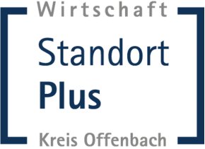 Logo mit Schriftzug des Wirtschaft Standort Plus Kreis Offenbach